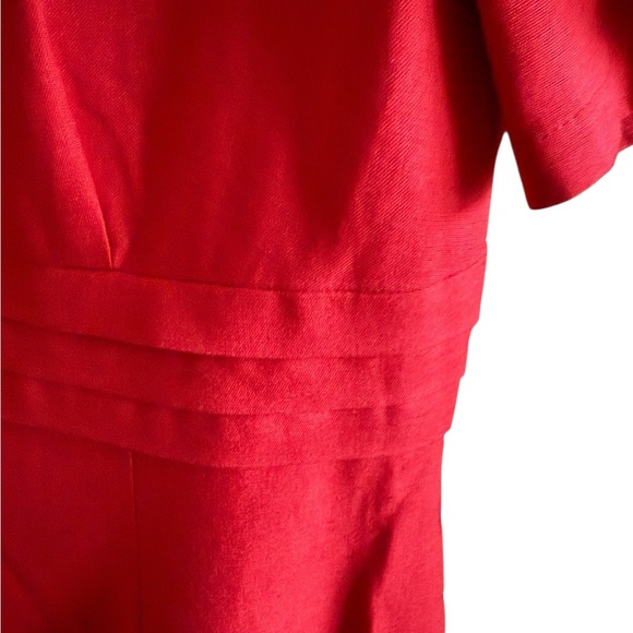 Steilmann Red Wool-Blend Midi Sheath Dress (US 6) - Picture 3 of 15